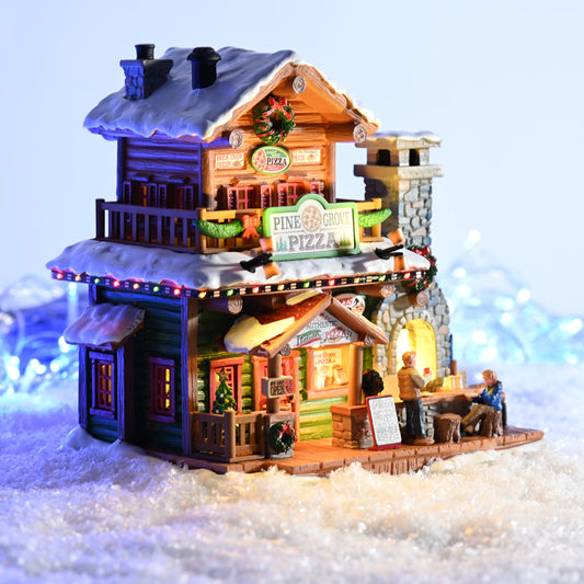 Lemax Pine Grove Pizza Lighted Building