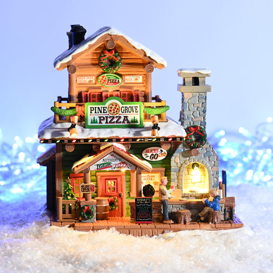 Lemax Pine Grove Pizza Lighted Building