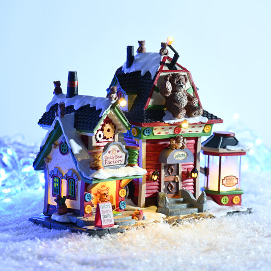 Lemax Teddy Bear Factory Lighted Building