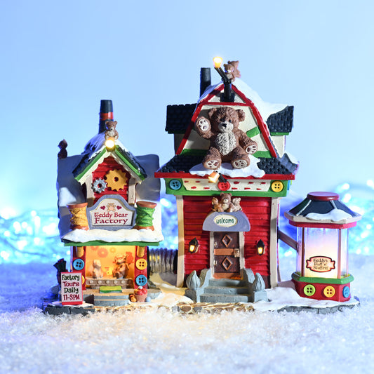 Lemax Teddy Bear Factory Lighted Building