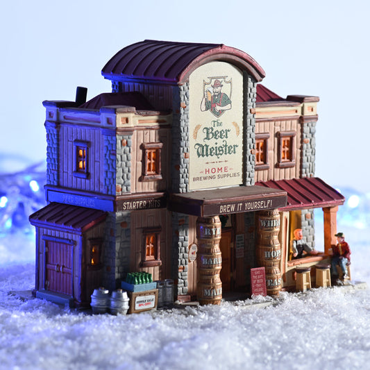 Lemax The Beer Meister Home Brewing Supplies Lighted Building