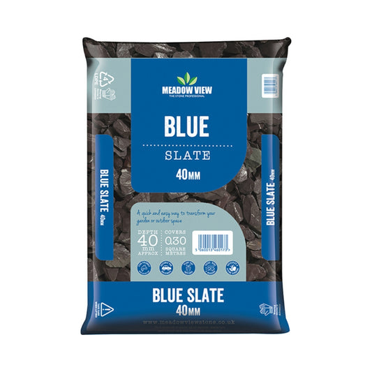 Meadow View Blue Slate 40mm Decorative Garden Chippings