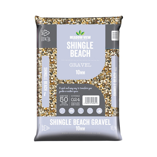 Meadow View Shingle Beach 10mm Decorative Garden Shingle