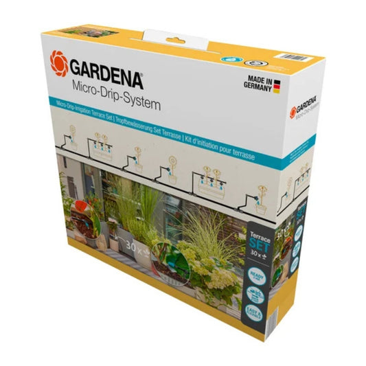 Micro-Drip-Irrigation Terrace Set 30 Plants Starter Set for Patio and Container Watering