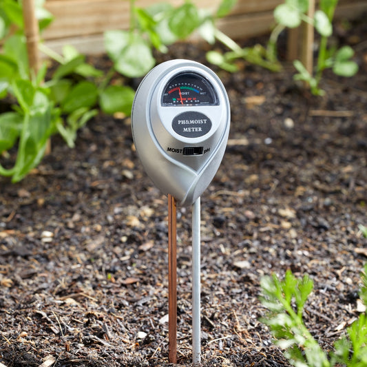 Moisture & pH Meter Dual Probe Soil Tester