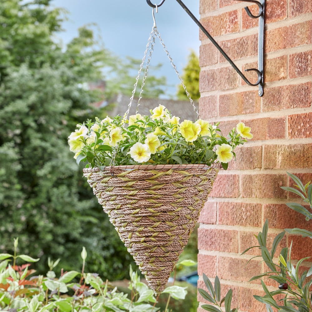 Smart Garden 14" Woodland Faux Rattan Hanging Cone