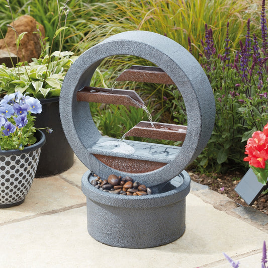 Smart Solar Omega Cascade Water Feature