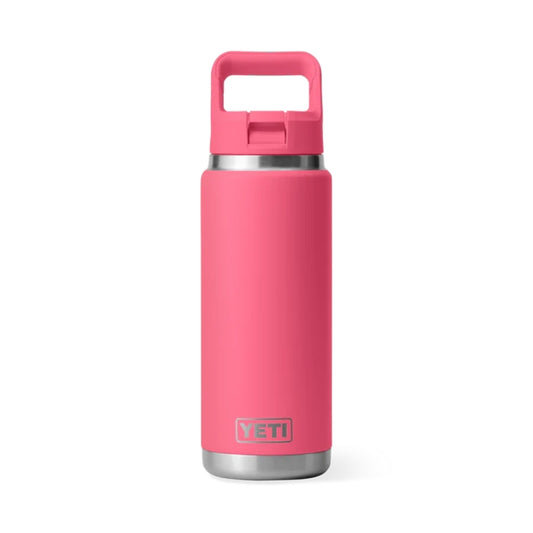 YETI Rambler 26oz Bottle with Colour-Matched Straw Cap Tropical Pink
