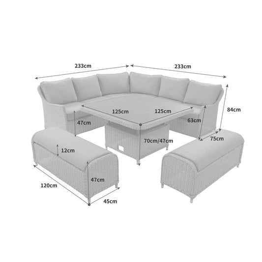 Antigua Corner Casual Set Pearl/Oatmeal