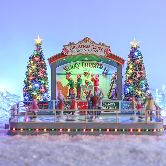 Christmas Lemax Village: Christmas Grove Skating Rink