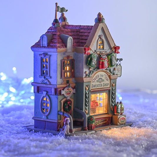 Christmas Lemax Village: Over The Top Sweater Shop