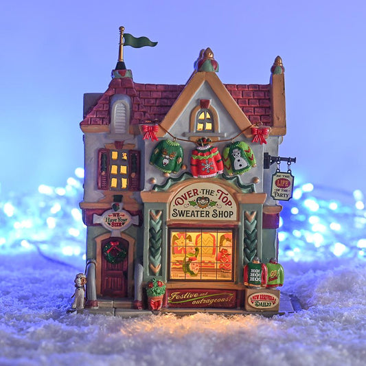 Christmas Lemax Village: Over The Top Sweater Shop