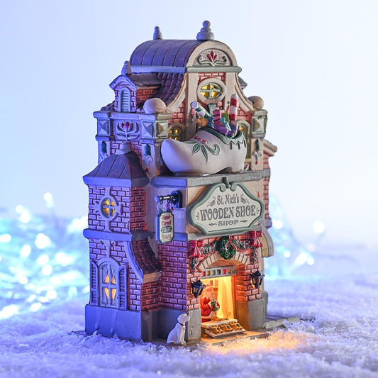 Christmas Lemax Village: St. Nick's Wooden Shoe Shop