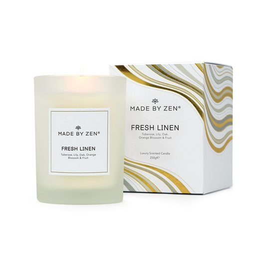 Fresh Linen Signature Scented Candle 250g