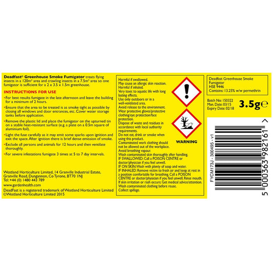 Greenhouse Smoke Fumigator 3.5G