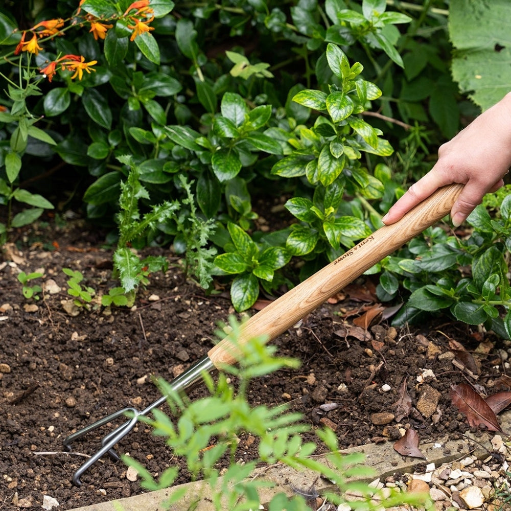 Kent & Stowe Border 3 Prong Cultivator Stainless Steel