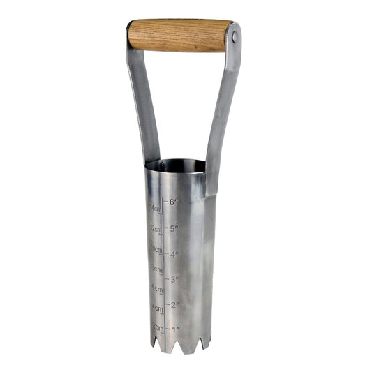 Kent & Stowe Large Hand Bulb Planter Stainless Steel