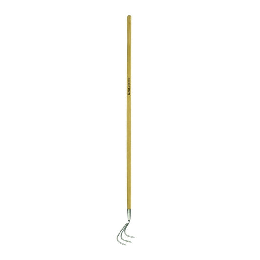 Kent & Stowe Long Handled 3 Prong Cultivator Stainless Steel