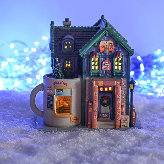 Lemax Christmas Village: Books And Brews Café