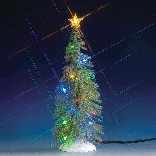 Lemax Christmas Village:  Chasing Multi-Light Spruce Tree, Large