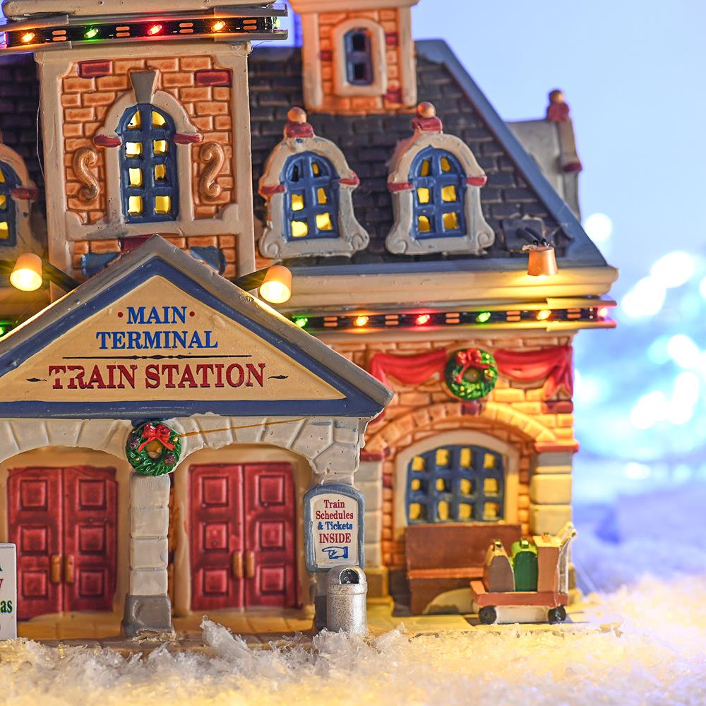 Lemax Train Lemax - Christmas Village - Sights & Sounds Sapin De Noel Lumineux - 4