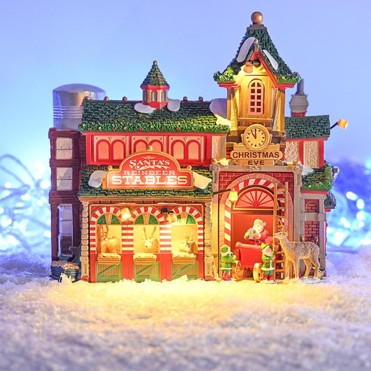 Lemax Christmas Village: Santa's Reindeer Stables