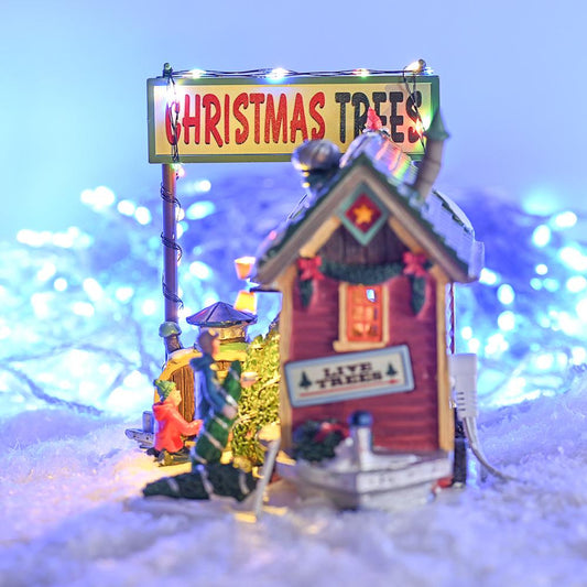 Lemax Christmas Village: Tiny House Tree Lot