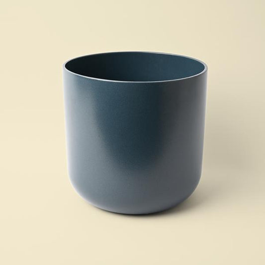 LISBON PLANTER NAVY H13.5CM D13.5CM