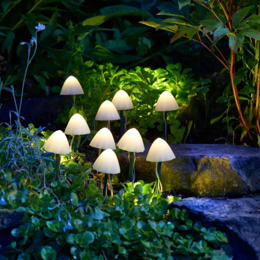 LumiShrooms Solar Stake Lights – Set of 10