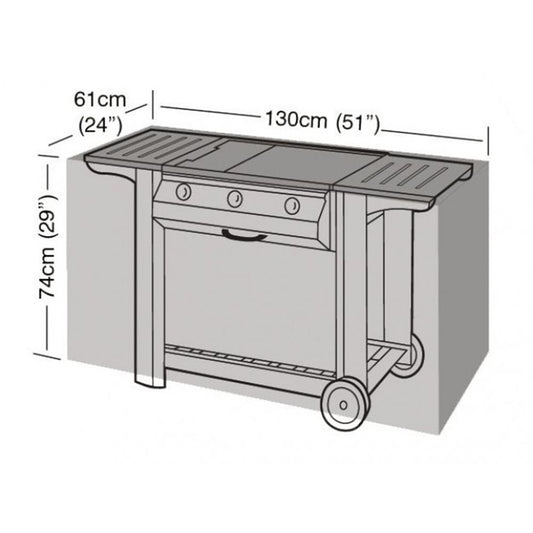 Medium Flatbed Barbecue Cover Black