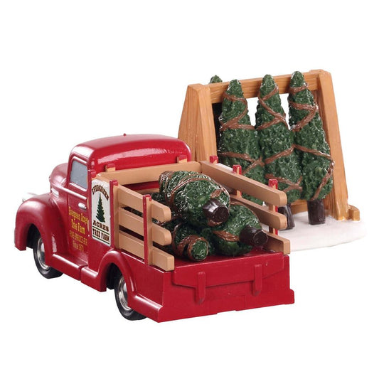 Model Christmas Village: Tree Delivery, Set Of 2