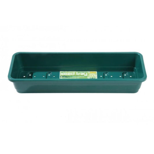 Narrow Seed Tray Green With Holes