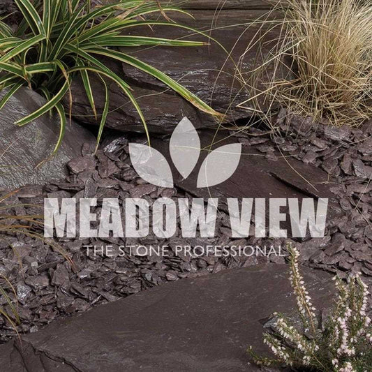 Plum slate rockery