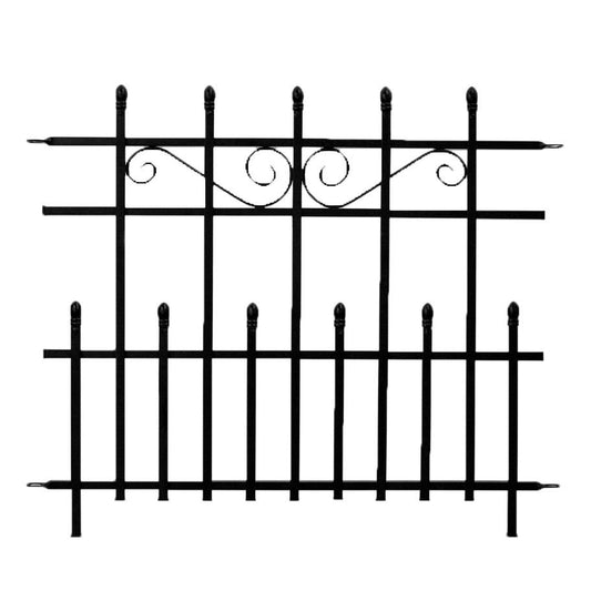 PROMO Mini Kensington Finial Fence - Black H76 x W93cm