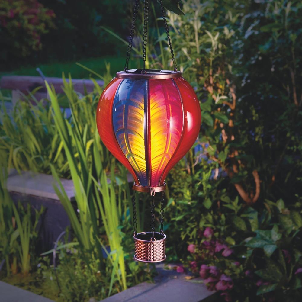 Smart Solar Rainbow Hanging Flaming Balloon Light XL