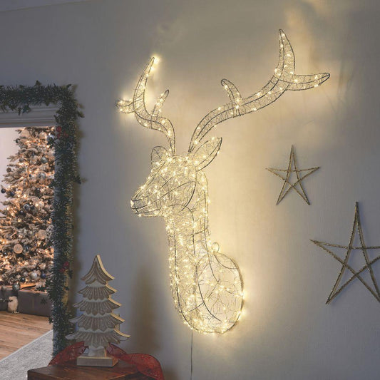 Stag Head 250 LEDs Warm White