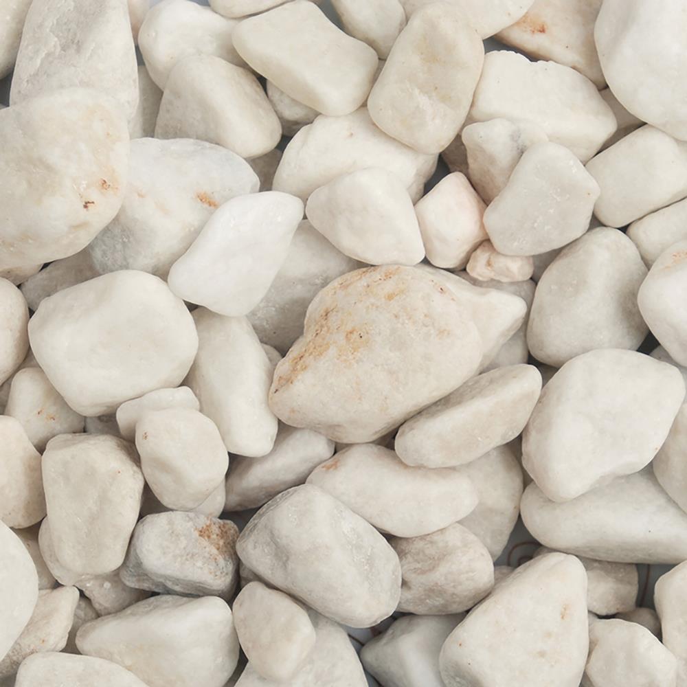 Meadow View White Pebbles 20-40mm Decorative Garden Pebbles