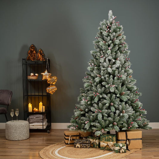 Windham Spruce Snowy 7ft Christmas Artificial Tree