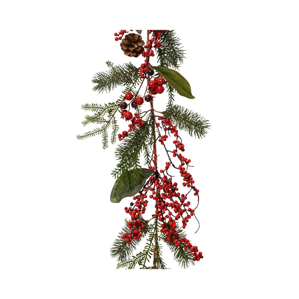 GARLAND WITH BERRIES 180CM - Garlands - Polhill Garden Centre