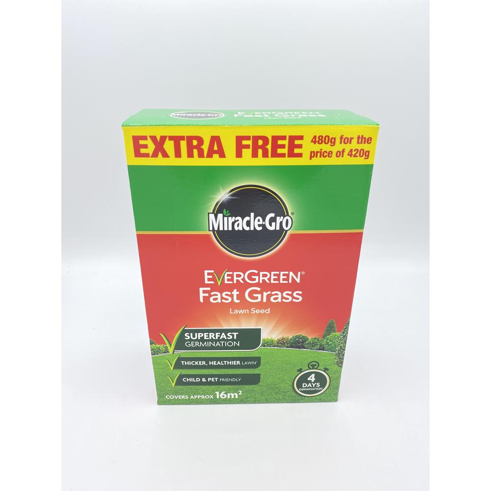 MiracleGro Evergreen fast grass lawn seed 16m2 480g Lawn Care