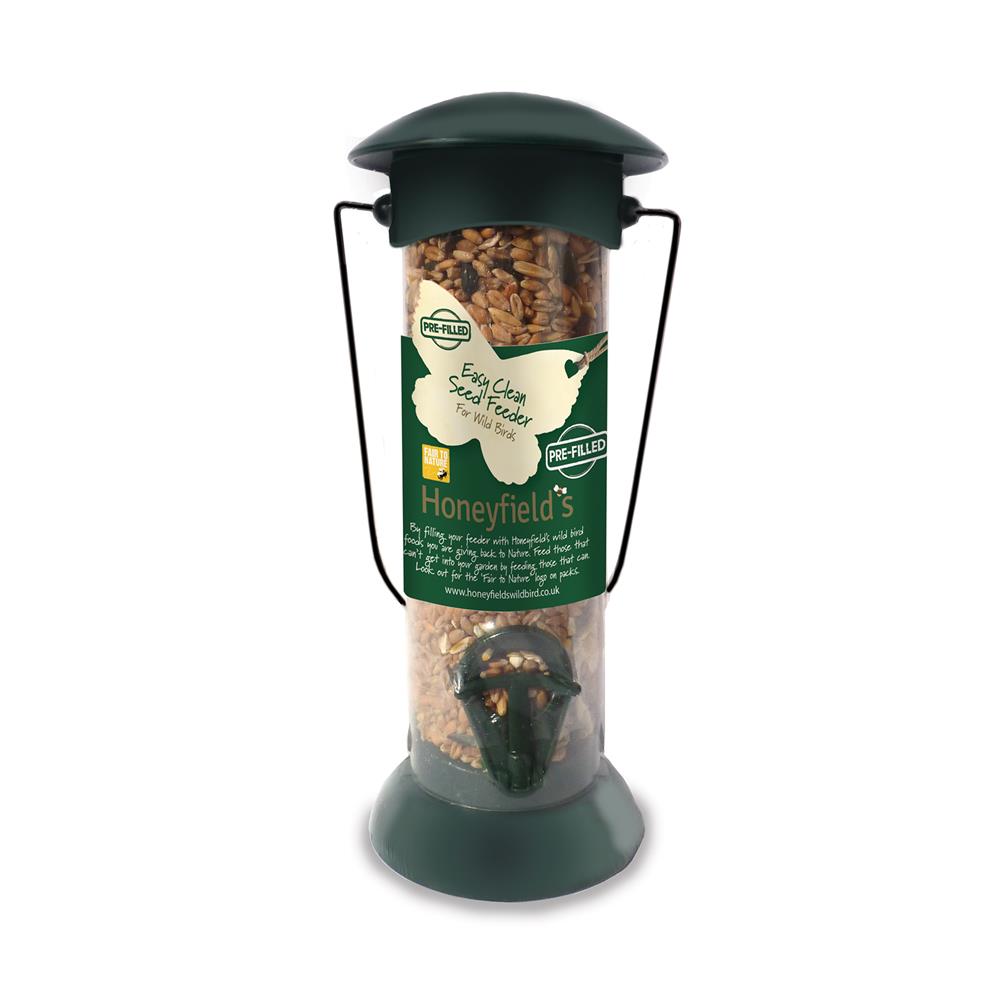 Honeyfields easy clean seed feeder with 275g of bird food Wild Bird