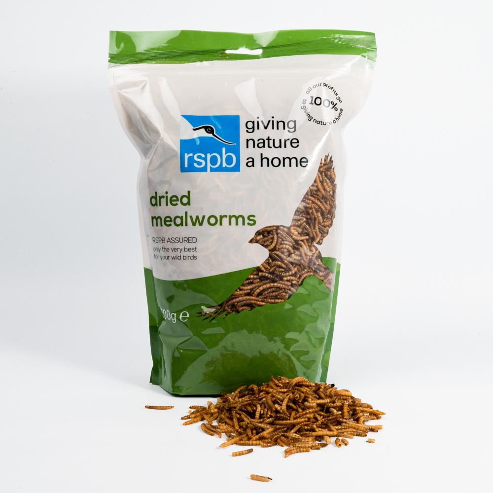 RSPB dried mealworms 500g Wild Bird Food Polhill Garden Centre