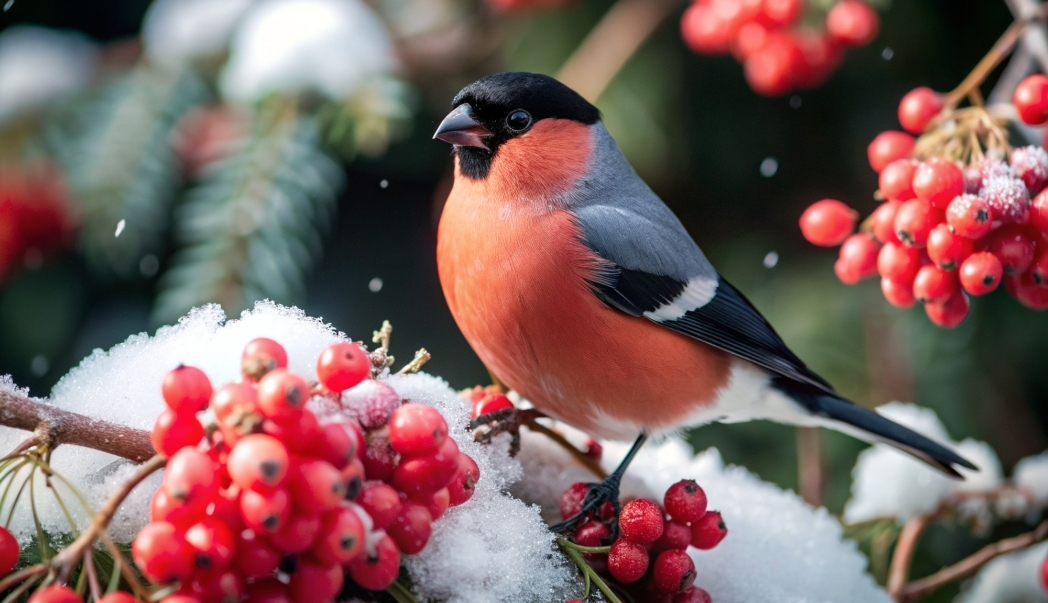 Bird Eating Berries